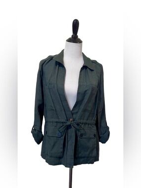 MAKERS OF DREAMS Utility Light Jacket Women Multi Pocket sz Small